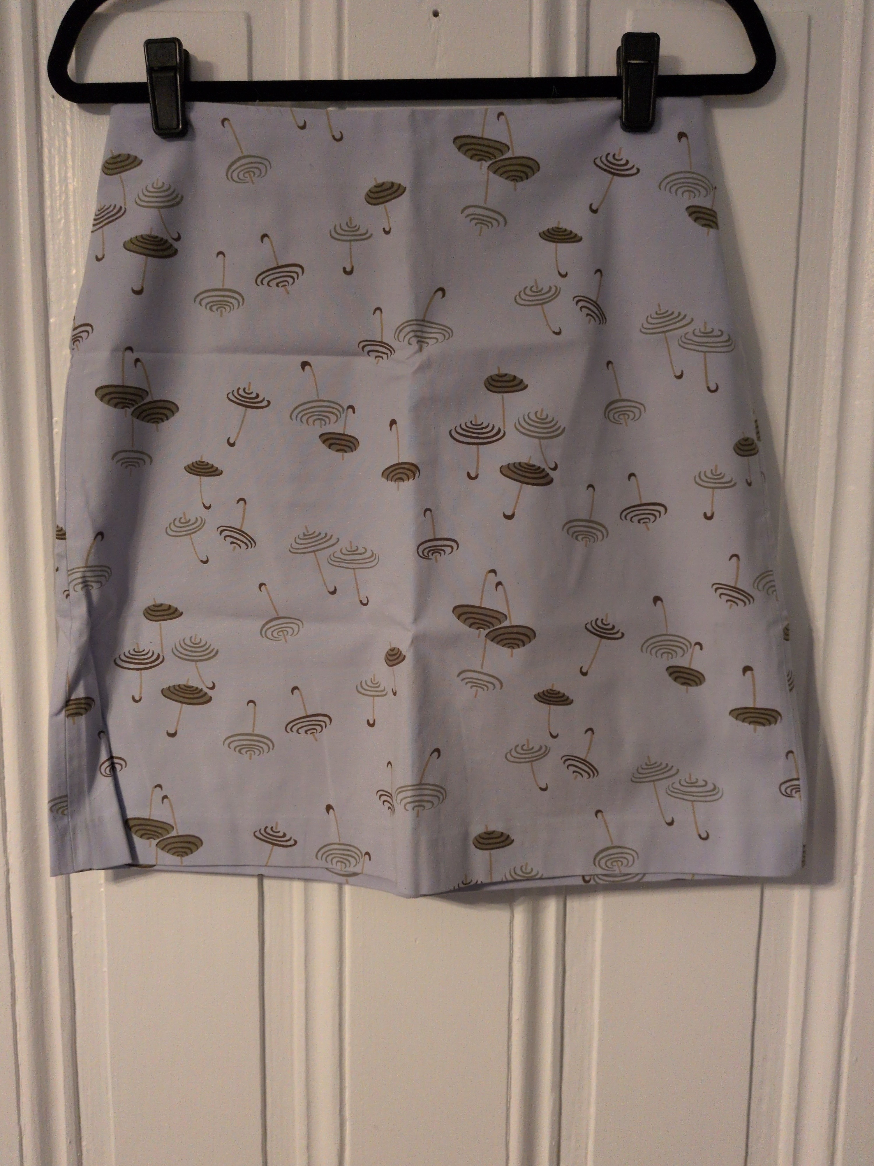 !It Pale Blue Mini Skirt With Green Umbrella Print